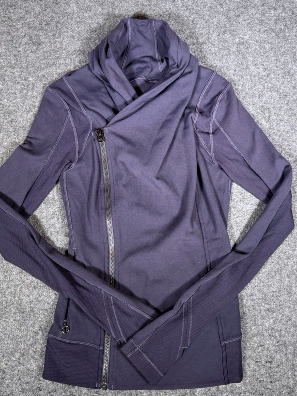 lululemon athletica Womens Asymmetrical Cowl Turtleneck Jacket - Purple